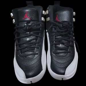 Jordan Black and White Sneakers with Red Accents